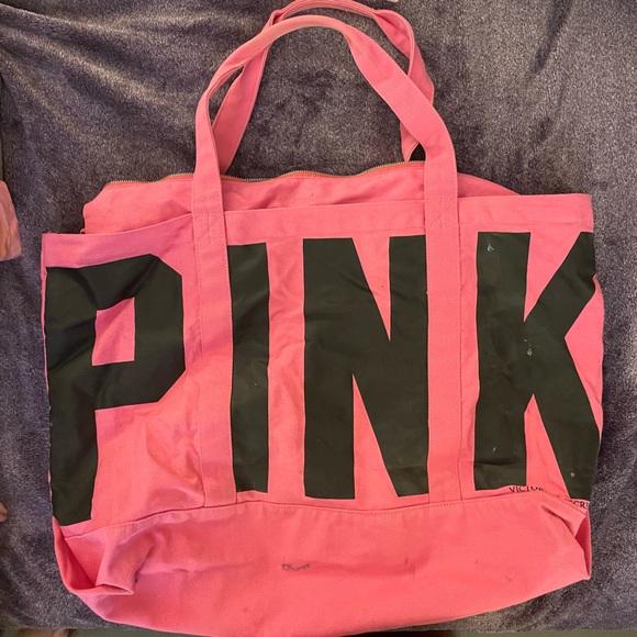 PINK Victoria's Secret | Bags | Hot Pink Victorias Secret Weekender Bag ...